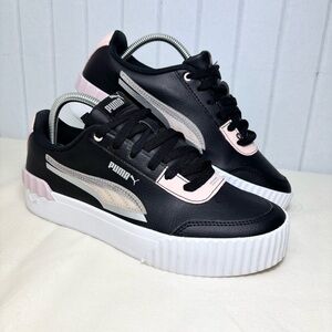 Puma Carina Lift Black and Pink Women's Sneakers Size 10